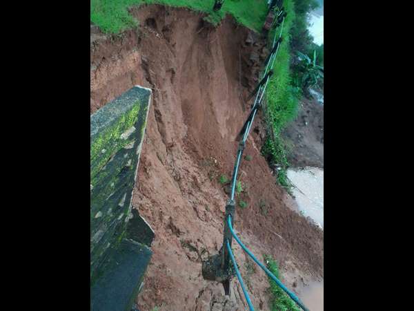 woman and her grandson died due to wall collapse