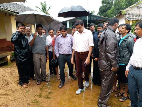 Heavy monsoon rainfall lashed Malnad region of the district on Tuesday