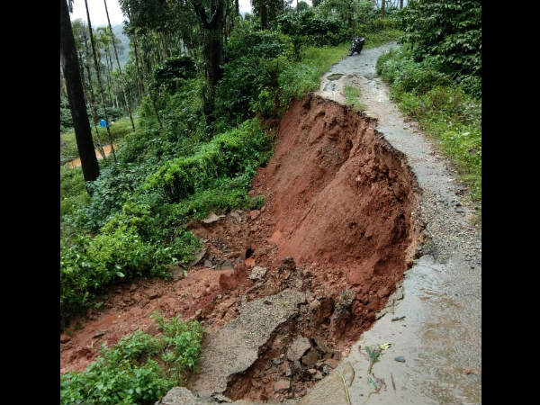 Hill and the land are falling in Malenadu.