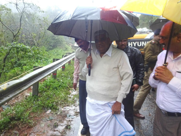 ಲೋಕೋಪಯೋಗಿ ಸಚಿವರಿಂದ ಪರಿಶೀಲನೆ