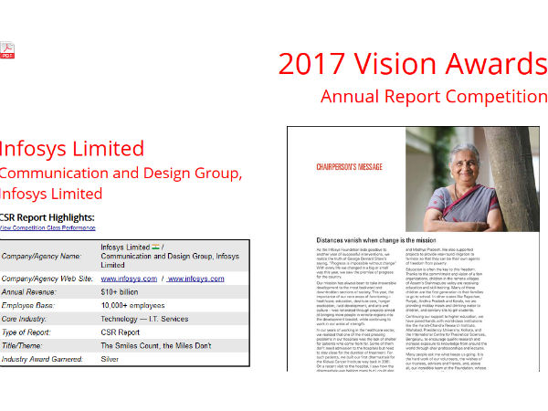 Infosys bags Silver winner at LACP vision awards 