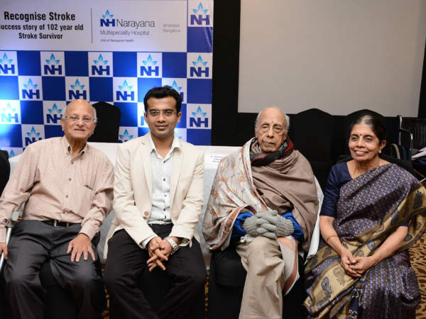 Narayana Multispeciality Hospital saves a 102 year old patient from paralysis Narayana Multispeciality Hospital saves a 102 year old patient from paralysis