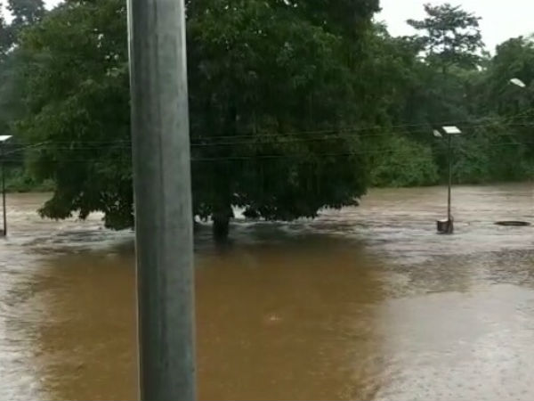 Hosmata Bridge connecting Kukke Subramanya again submerged in flood water 