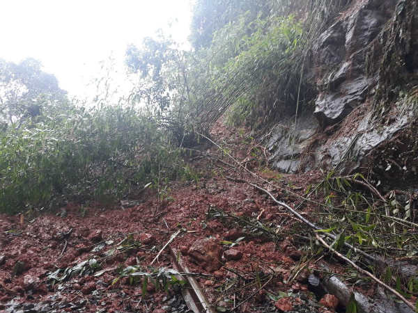 Due to heavy Rain landslide in western Ghat region 