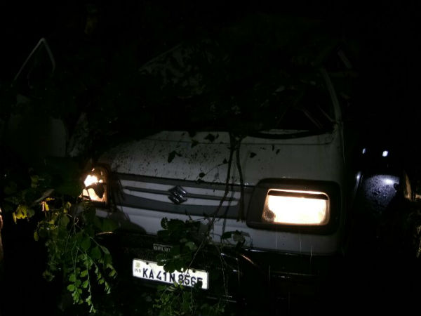 For heavy wind tree fell on the omini, two were injured For heavy wind tree fell on the omini, two were injured