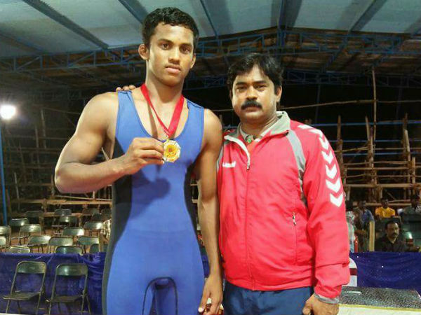 Young wrestler Vikas Gowda died in Davanagere today