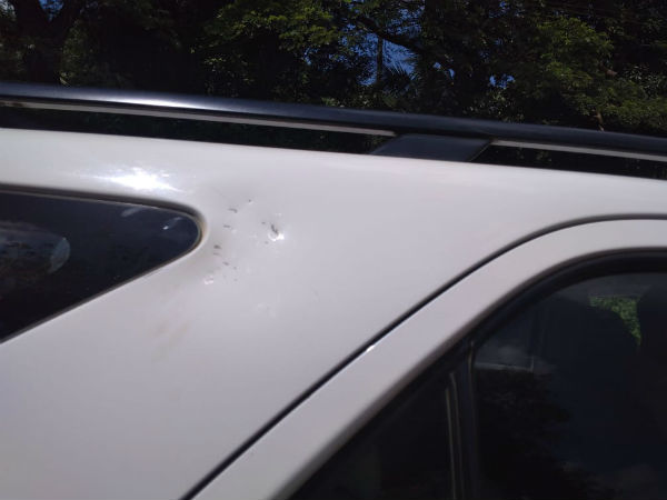 Stone pelt on Bantwal BJP MLA