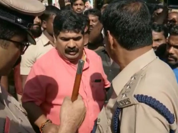 Clash between MLA and Congress protesters in Mangaluru