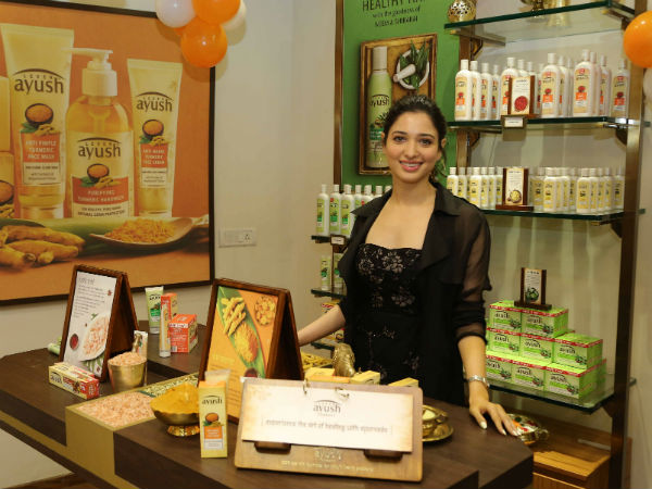Actress Tamannaah Bhatia inaugurates Lever Ayush Indiranagar