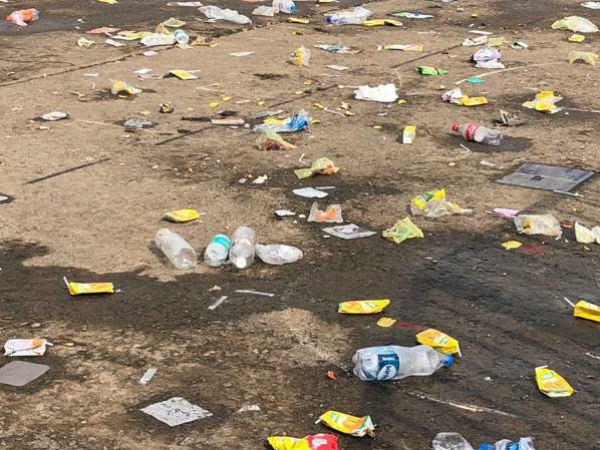 Plastic bottels, Garbage in Mysuru palace after Dassara Plastic bottels, Garbage in Mysuru palace after Dassara