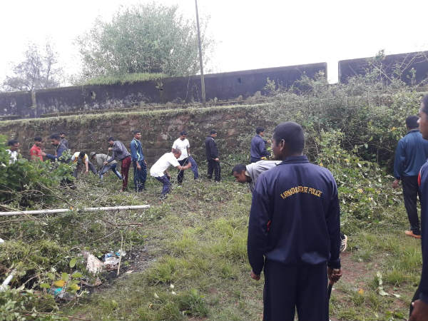 Madikeri police pointed out through Shramadana 