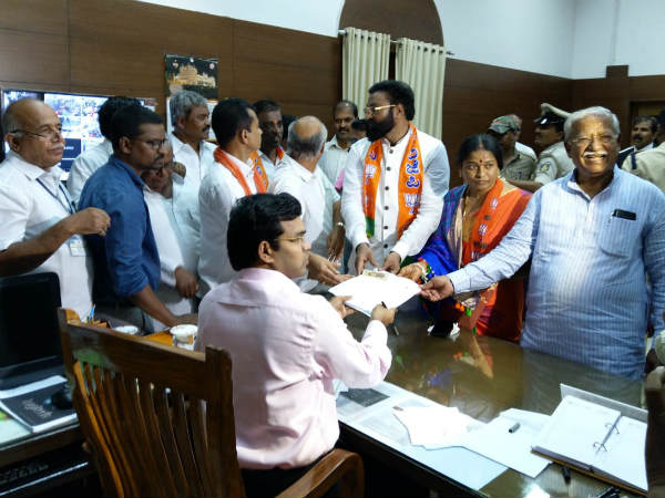 J shantha, Ugrappa filed the nomination Today 