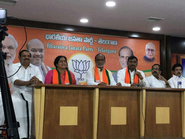 Wife of senior Congress leader joins BJP in Telangana Wife of senior Congress leader joins BJP in Telangana