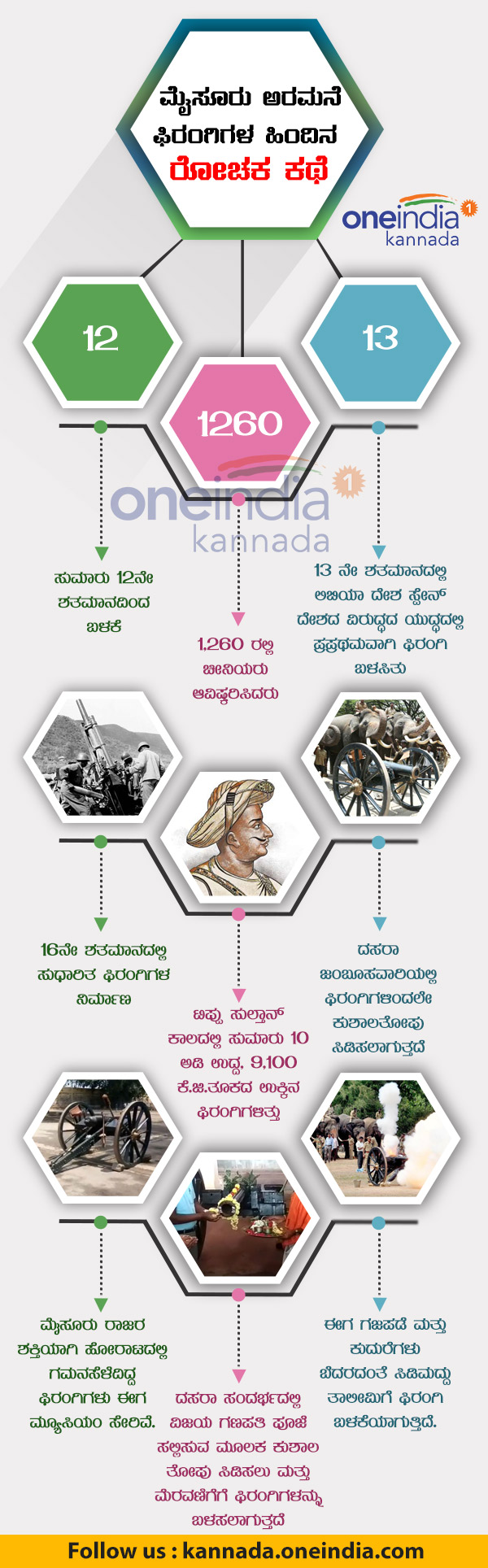 Mysuru palace cannon interesting information infographics