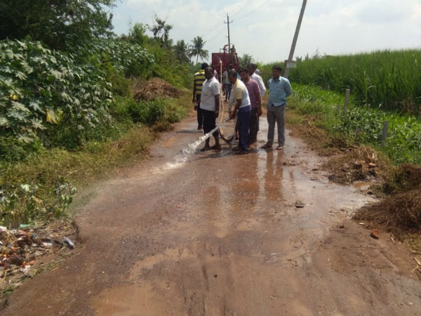 Village people prevent open defecation in Maigur village