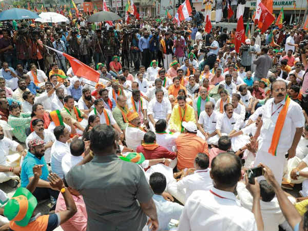 Coastal district BJP MLAs in Tiruvananthapuram protest 