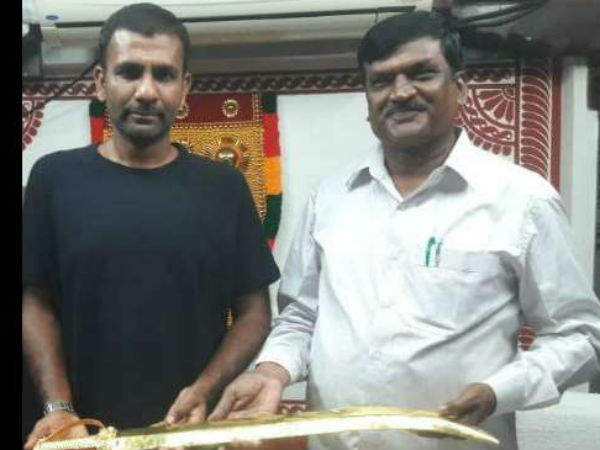 Golden sword for Devi Mookambika