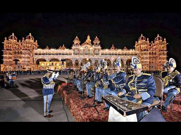 Group band was a major attraction on Yesterday programme in Amba Vilas Palace