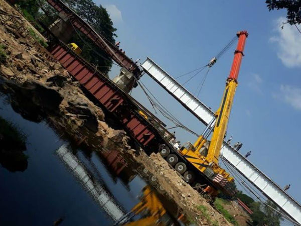 Bhadra river bridge girder replaced in 7 days 
