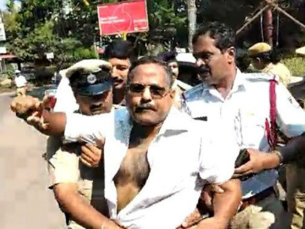 bjp leader franklin montero semi nude protest against tippu jayanti in mangaluru