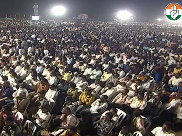 UPA chair person Sonia Gandhi massive rally in Medchal, Telangana
