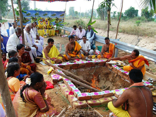 Villagers have performed Shanthi pooja 