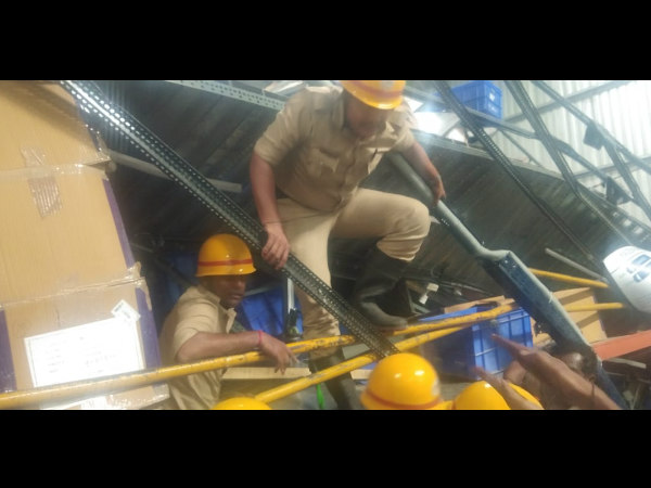Four trapped as rack collapsed in logistic godown 