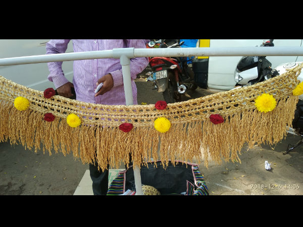 Dharmasthala Lakshadeepotsava 2018: Paddy Hase Festoon (Thorana) Dharmasthala Lakshadeepotsava 2018: Paddy Hase Festoon (Thorana)