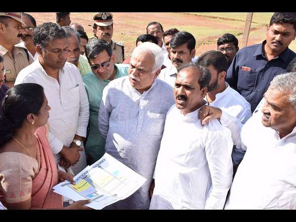 84th Kannada Sahitya Sammelan RV Deshpande inspects spot