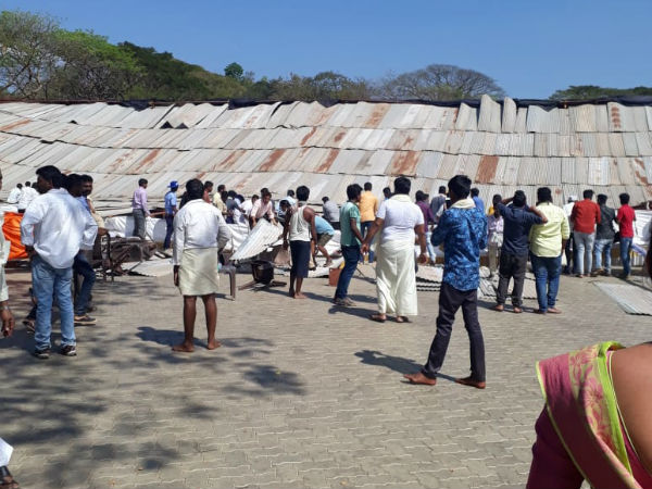 Pancha mahavibhava collapsed in Dharmasthala:4 people were injured