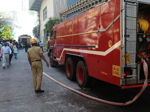 Fire was found on the fourth floor of the Mangalore City Center Mall 