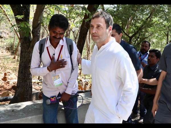 AICC president Rahul Gandhi climbed Tirupathi hill