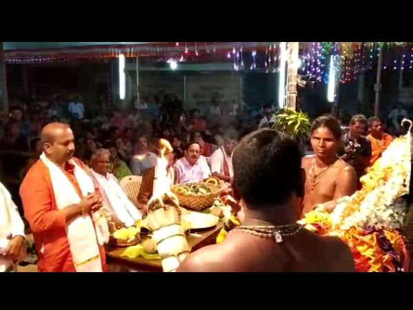Udupi BJP offered Nemosthsava seve to Babbuswami 