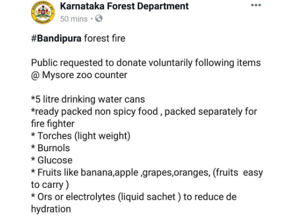 Forest department requested to people in social media