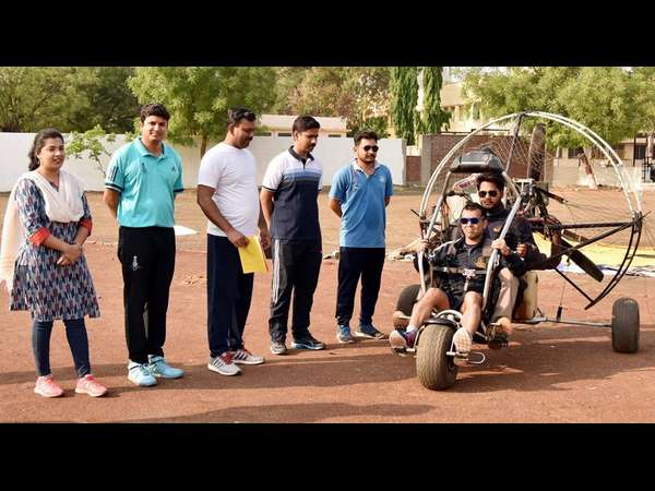 Voter awareness campaign through paramotoring