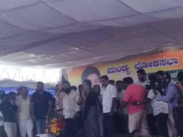 Actor Yash, Darshan was involved in the campaign with Sumalatha