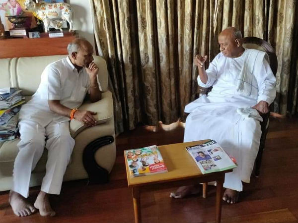 CH Vijayshankar met JDS Leader HD Devegowda 