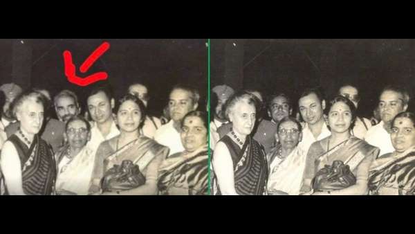 A Fake photo of Narendra Modi with Indira Gandhi is serculating in social media A Fake photo of Narendra Modi with Indira Gandhi is serculating in social media