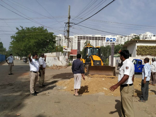 The traffic police have filled over 250 potholes in Bengaluru 