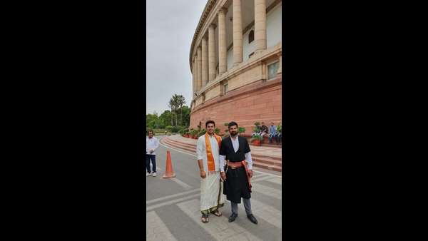 Karnataka MPs took oath in parliament today 