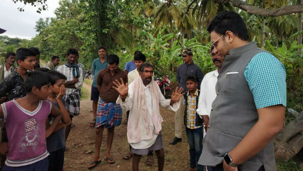 Yaduveer wadeyar visited Arasinakere nandi statue place 