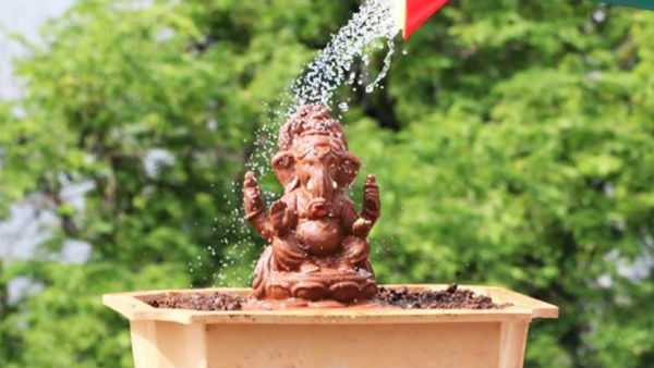 Which type of ideal should worship on Ganapathi pooja