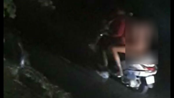 Girl Riding Scooter Without Dress In Mid Night At Belagvi