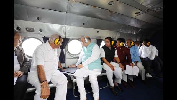 ಬಿಎಸ್ವೈ ಜೊತೆ ಸುಮಾರು ಎರಡು ಗಂಟೆಗಳ ಕಾಲ ಸಮೀಕ್ಷೆ ನಡೆಸಿದ್ದ ಶಾ 