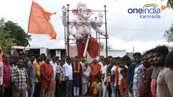 Vishnu Dressed Ganesha Idol Entered Chitradurga