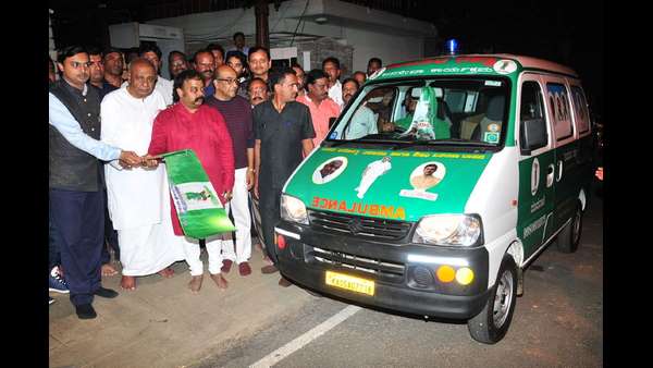 JDS launches Kumara Raksha Ambulance to help Flood hit areas 