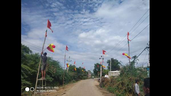 Special Ganesha Celebration With Kannada Patriotism In Eklaspura