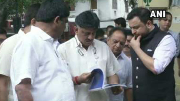 ಡಿ.ಕೆ. ಶಿವಕುಮಾರ್ ಬಂಧನ ಖಂಡಿಸಿ ಪ್ರತಿಭಟನೆ 