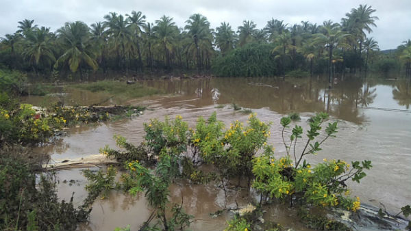 Raise In VV Sagar Dam Water By Rain In Chitradurga