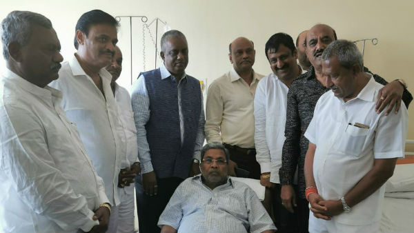 BJP New MLAs Met Siddaramaih In Hospital BJP New MLAs Met Siddaramaih In Hospital